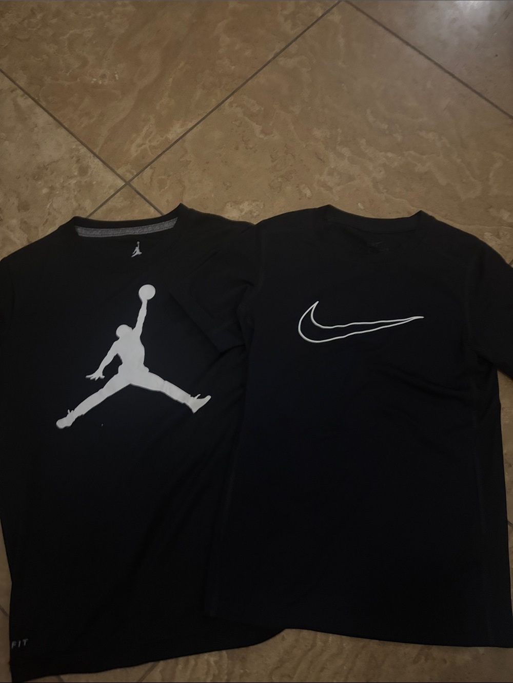 Jordan Black Dri-FIT Tee with White Jumpman